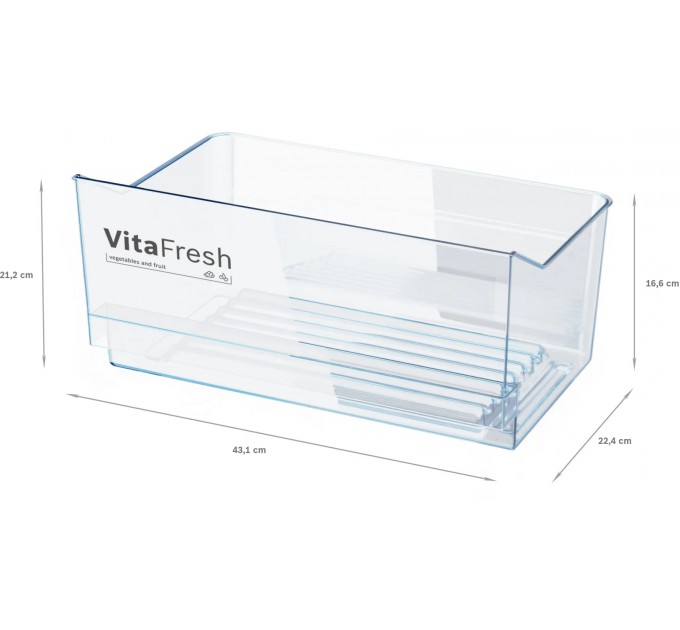 Холодильна камера Bosch, 186x60x65, 346л, 1дв., А++, NF, нерж