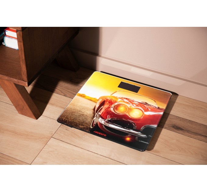 Весы ARDESTO напольные Car, 150кг, AAAx2 в компл, стекло, многоцветные