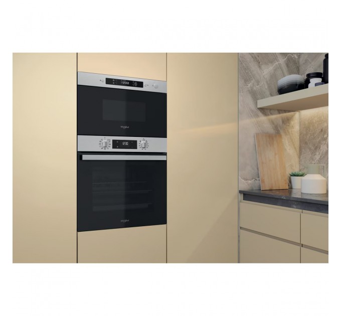 Мікрохвильова піч Whirlpool вбудована, 22л, електронне упр., 750Вт, дисплей, нерж