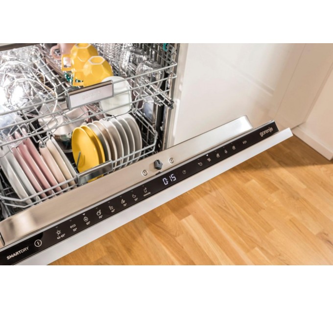 Посудомоечная машина Gorenje, 16компл., A+++, 60см, дисплей, 3 корзины, AquaStop, серый