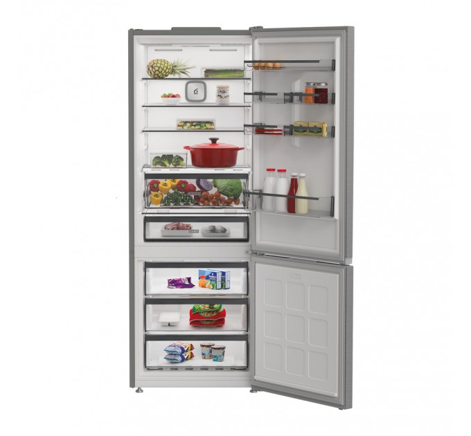 Холодильник Whirlpool с нижн. мороз., 192x70х70.5, холод.отд.-340л, мороз.отд.-150л, 2дв., А++, NF, инв., зона нулевая, нерж