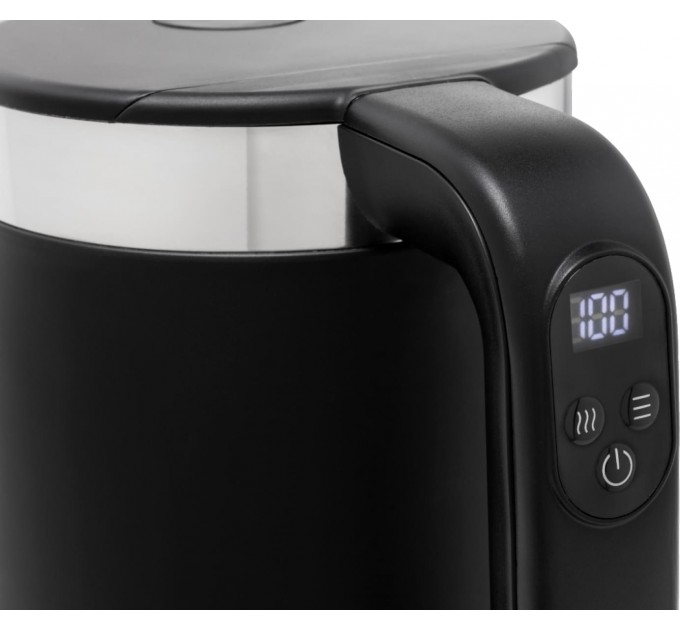 Электрочайник Gorenje 1.7л, LED дисплей, Strix контроль, черный