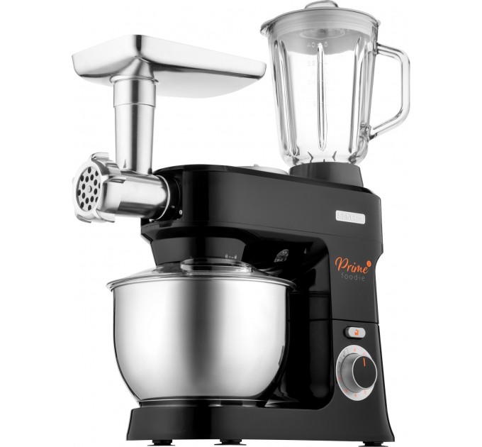 Кухонная машина Sencor 1000Вт, чаша-металл, корпус-пластик, насадок-15, черный