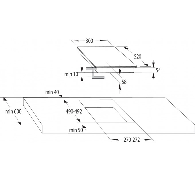 Варочная поверхность Gorenje индукционная, 30см, Домино, PowerBoost, объединение конфорок, черный