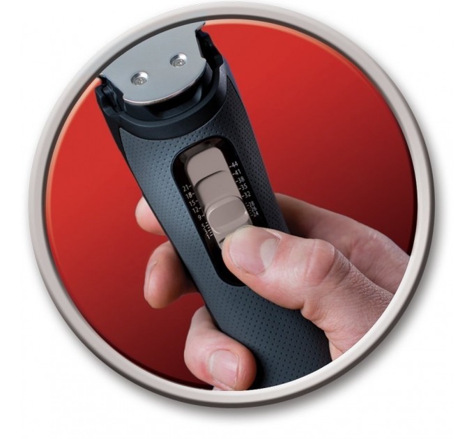 Машинка для стрижки Remington Pro Power Precision Steel, мережа+акум., роторний мотор, насадок-2, сталь, чорний