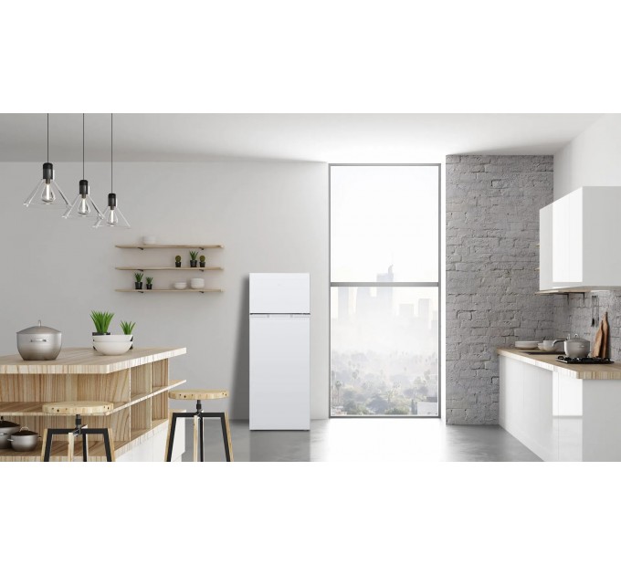 Холодильник TCL с верхн. мороз., 144x55х54.5, холод.отд.-167л, мороз.отд.-40л, 2дв., A++, ST, белый