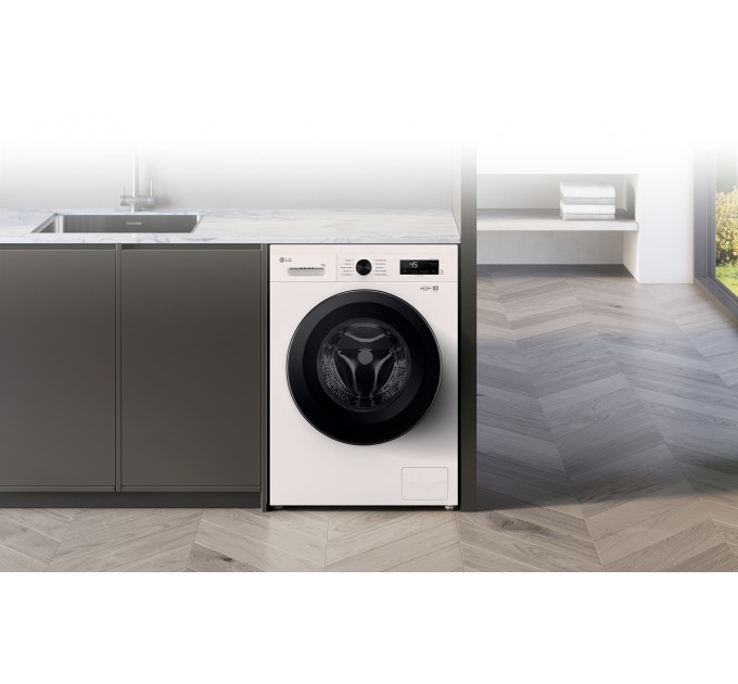 Стиральная машина LG фронтальная, 6кг, 1200, A+++, 44см, дисплей, пар, инвертор, белый