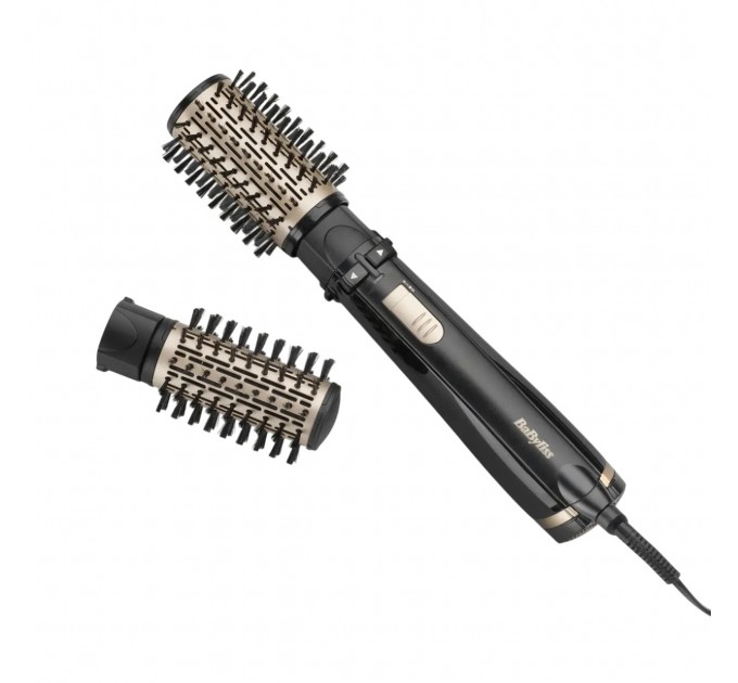 Фен-щітка Babyliss Big Hair Dual 1000, 1000Вт, 2 режими, хол. обдув, оберт. насадок, 2 насадки, чорний