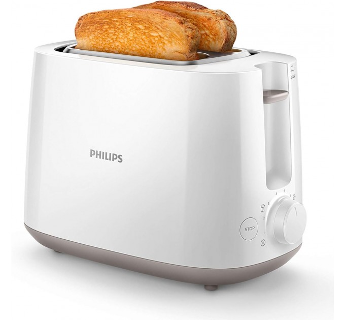 Тостер Philips Daily Collection 830Вт, пластик, білий