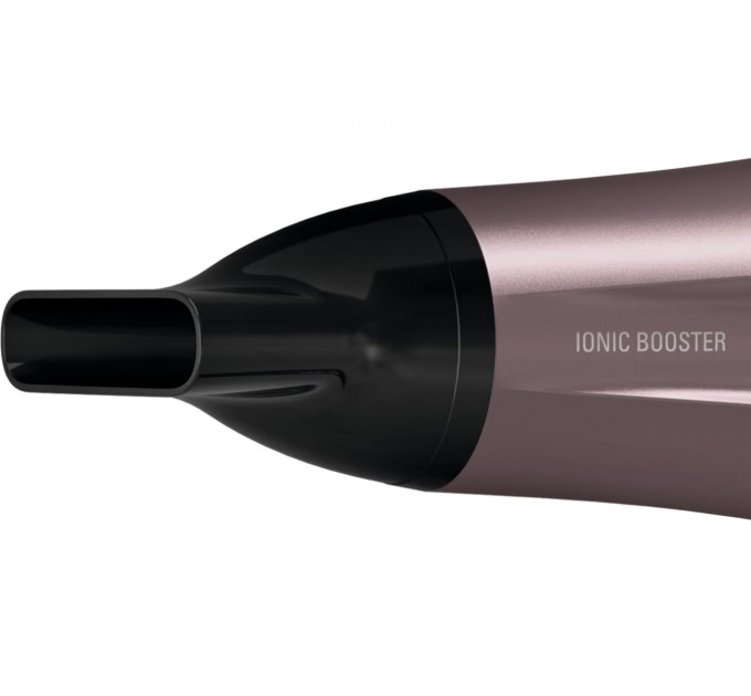 Фен Rowenta Powerline, 2400Вт, 3 режими, дифузор, іоніз-я, хол. обдув, чорно-рожевий