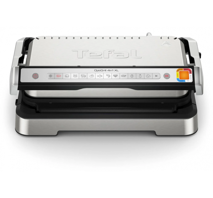 Гриль Tefal прижимной OptiGrill 4in1 XL 2200Вт, темп. режимов-4 съёмные пластины, металл