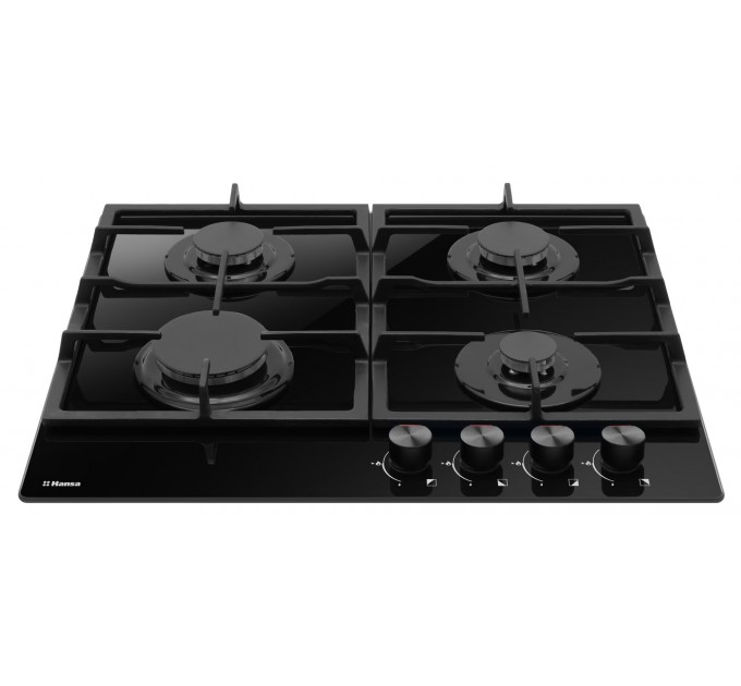 Комплект Hansa (духовка электрическая + поверхность газовая на стекле), черный