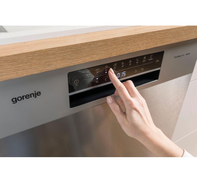Посудомоечная машина Gorenje, 16компл., A+++, 60см, дисплей, 3 корзины, AquaStop, серый