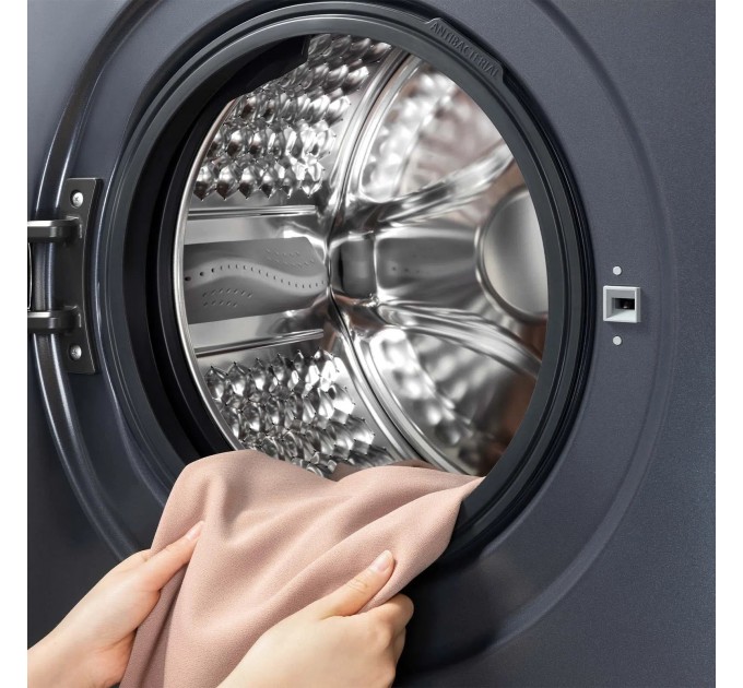 Стиральная машина TCL фронтальная, 9кг, 1400, A+++, 57см, дисплей, пар, инвертор, серый