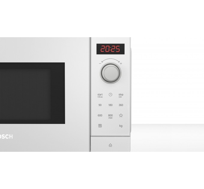 Мікрохвильова піч Bosch, 20л, електр. керув., 800Вт, білий