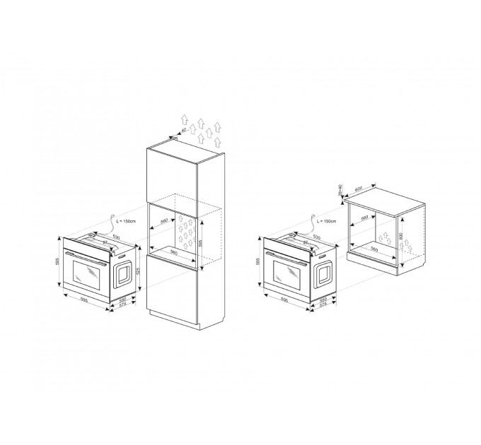Комплект Hansa (духовка электрическая + поверхность газовая на стекле), черный