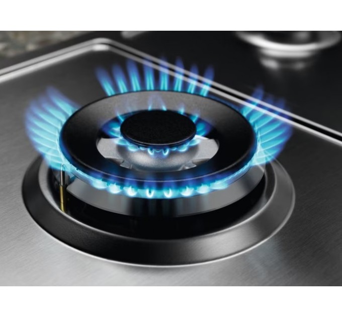 Варочная поверхность Electrolux газовая, 75см, чугун, нерж