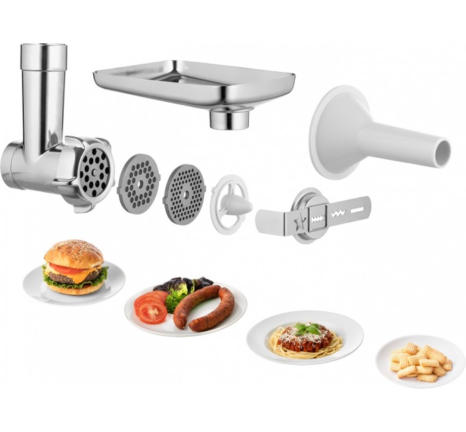 Кухонная машина Sencor 1000Вт, чаша-металл, корпус-пластик, насадок-15, черный