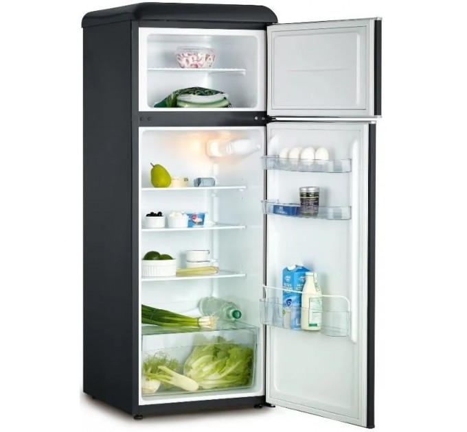 Холодильник Snaige с верхн. мороз., 147.5x56х63, холод.отд.-166л, мороз.отд.-46л, 2дв., A++, ST, retro, черный