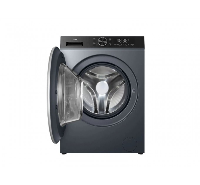 Стиральная машина TCL фронтальная, 9кг, 1400, A+++, 57см, дисплей, пар, инвертор, серый