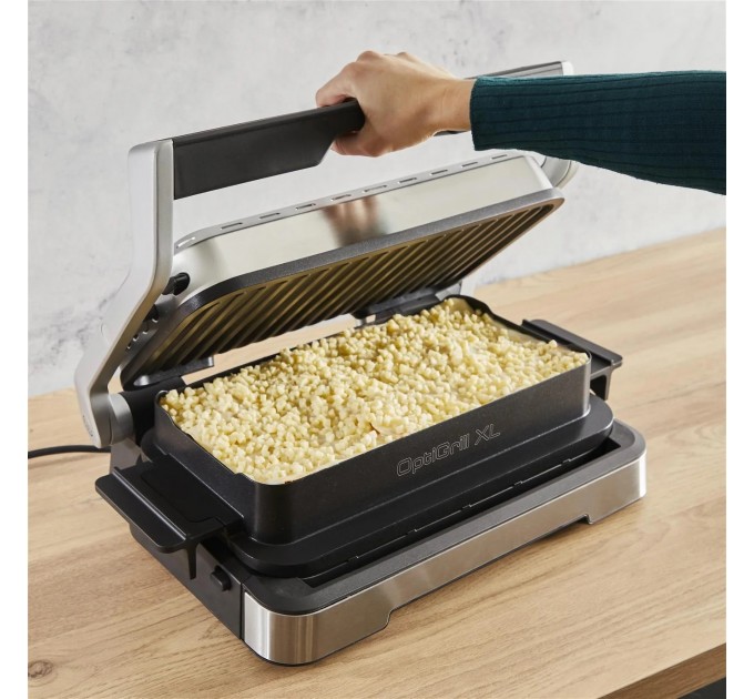 Гриль Tefal прижимной OptiGrill 4in1 XL 2200Вт, темп. режимов-4 съёмные пластины, металл
