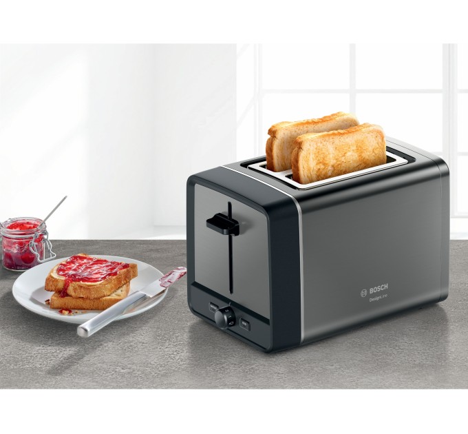Тостер Bosch 970Вт, пластик, сірий