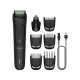 Тример Philips All-in-One Trimmer 3000 Series, для обличчя, голови, носа, акум., насадок-7, сталь, чорний