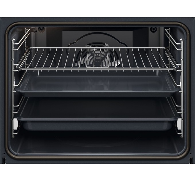 Духовой шкаф Electrolux электрический, 72л, A+, дисплей, конвекция, пиролиз, телескопические направляющие, черный