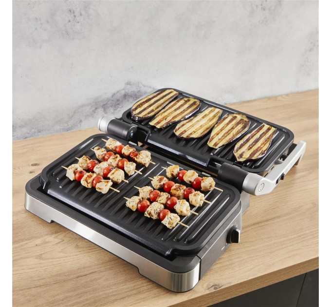 Гриль Tefal прижимной OptiGrill 4in1 XL 2200Вт, темп. режимов-4 съёмные пластины, металл