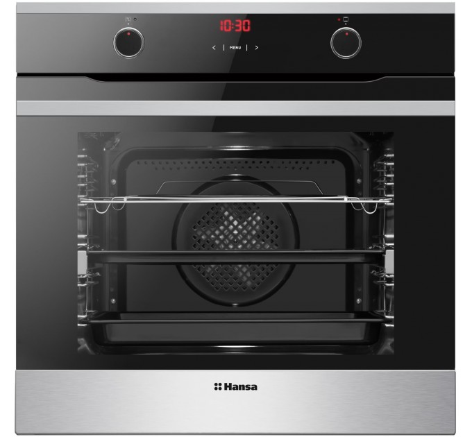Комплект Hansa (духовка электрическая + поверхность газовая на стекле), черный