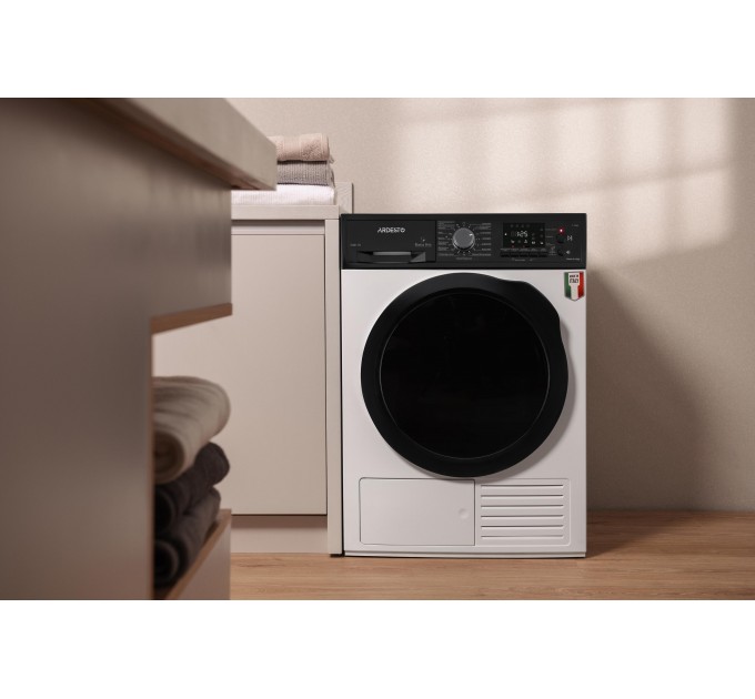 Сушильная машина ARDESTO тепловой насос Bianco Vero, 8кг, A+++, 63см, дисплей, инвертор, подсвет.барабана, белый