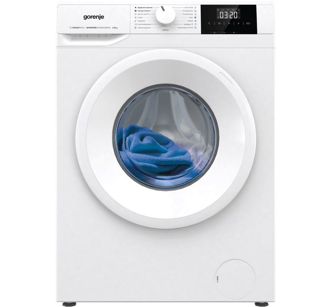 Пральна машина Gorenje фронтальна, 6кг, 1000, A+++, 43.5см, дисплей, пар, інвертор, білий