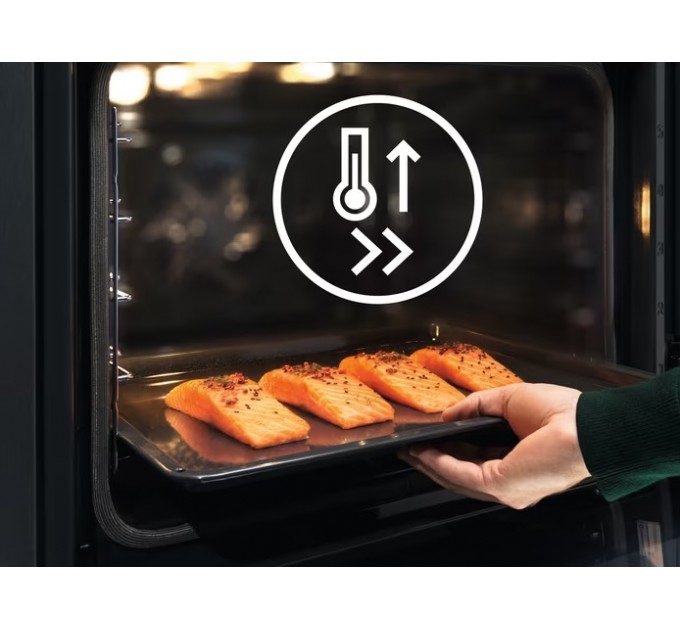 Духовой шкаф Electrolux электрический, 71л, A++, пар, дисплей, конвекция, пиролиз, телескопические направляющие, черный