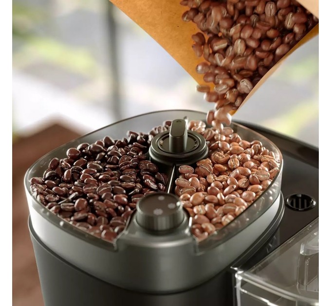 Кофеварка Philips капельная All-in-1 Brew 1.25л, зерно + молотый, дисплей, подогрев кофейника, кофемолка, черный
