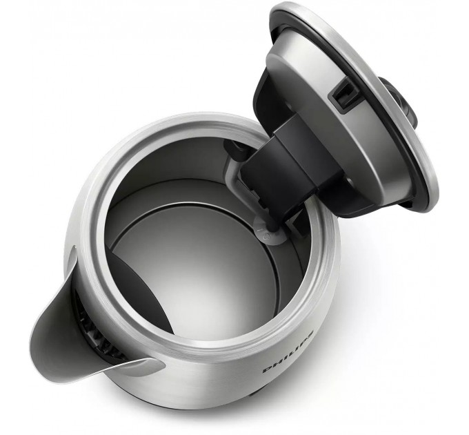 Електрочайник Philips Viva Collection 1.7л, LED підсвітка, сріблясто-чорний