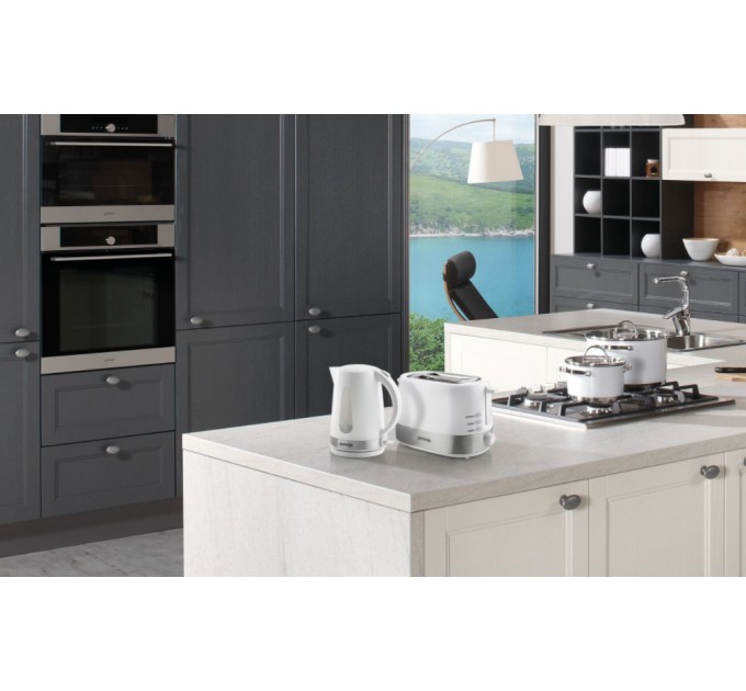 Электрочайник Gorenje 1.7л, пластик, белый