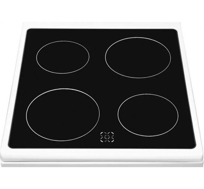 Плита Hansa электрическая стеклокерамическая, 62л, 50x60см, дисплей, конвекция, белый