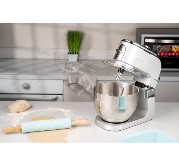 Кухонна машина ARDESTO 1500Вт, чаша-метал, корпус-метал, насадок-10, сріблясто-сірий