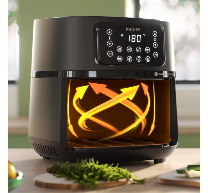 Мультипіч Philips Ovi Connected XXL  2000Вт, чаша-7.2л, сенсорне управл., 8 авто. програм, пластик, чорний