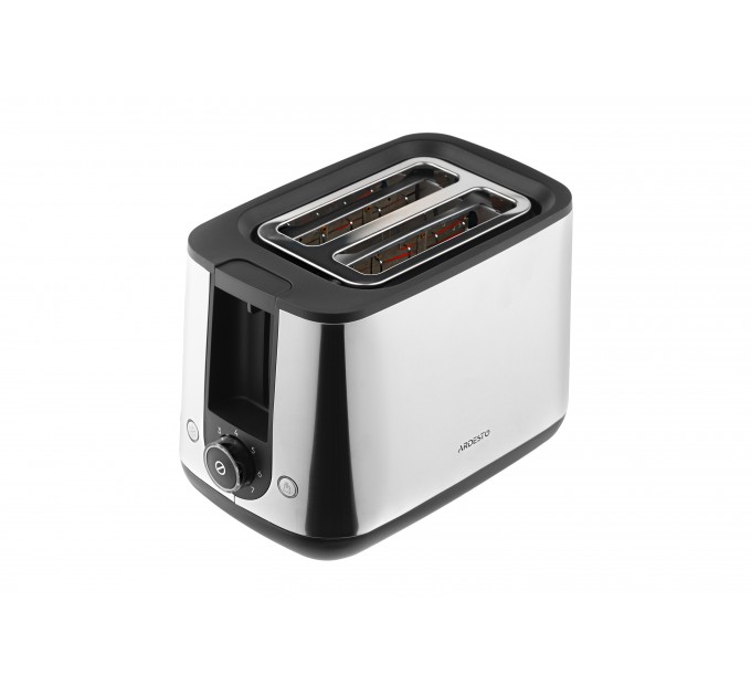 Тостер ARDESTO Steel Collection 800Вт, металл/пластик, серебристый-черный