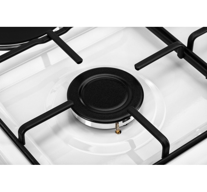 Плита ARDESTO комбі 3 газ + 1 електро, 64л, 60x60см, підсвічування, форсунки LPG (підключення газового балона), знімні направляючі, білий