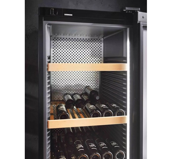 Холодильник Liebherr для вина, 168.4x60х76.3, полок - 5, зон - 1, бут-196, ST, дисплей, чорний