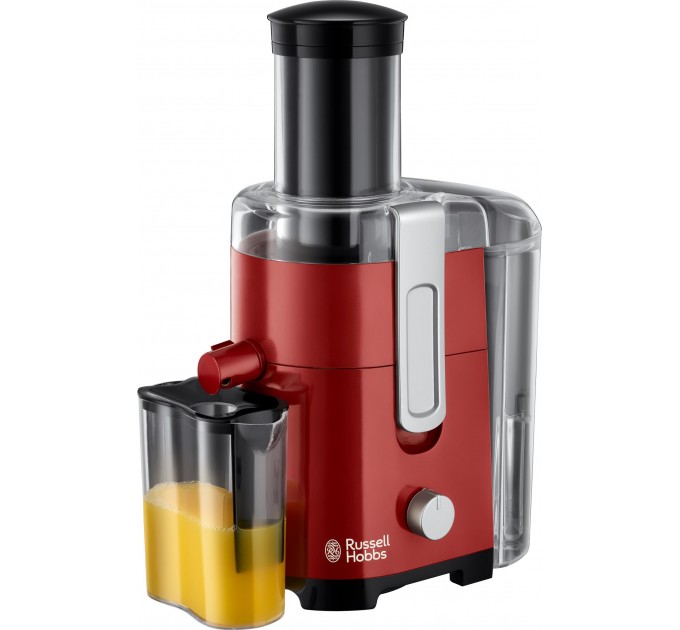 Соковыжималка Russell Hobbs Desire центробежная 550Вт, чаша-0.75л, жмых-2л, пластик, красно-черный