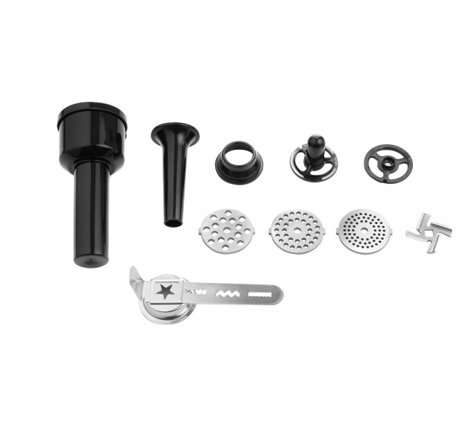 Кухонна машина ARDESTO 1500Вт, чаша-метал, корпус-метал, насадок-10, сріблясто-сірий