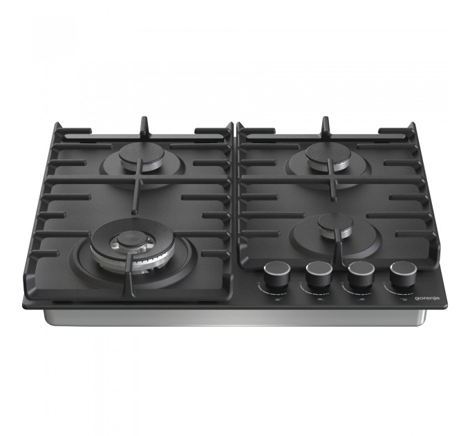Варильна поверхня Gorenje газова, 60см, чавун, чорний