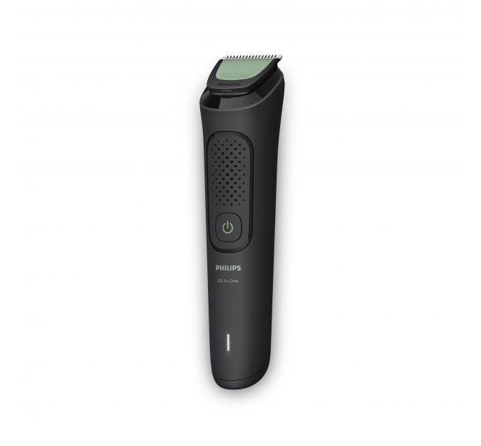 Тример Philips All-in-One Trimmer 3000 Series, для обличчя, голови, носа, акум., насадок-7, сталь, чорний