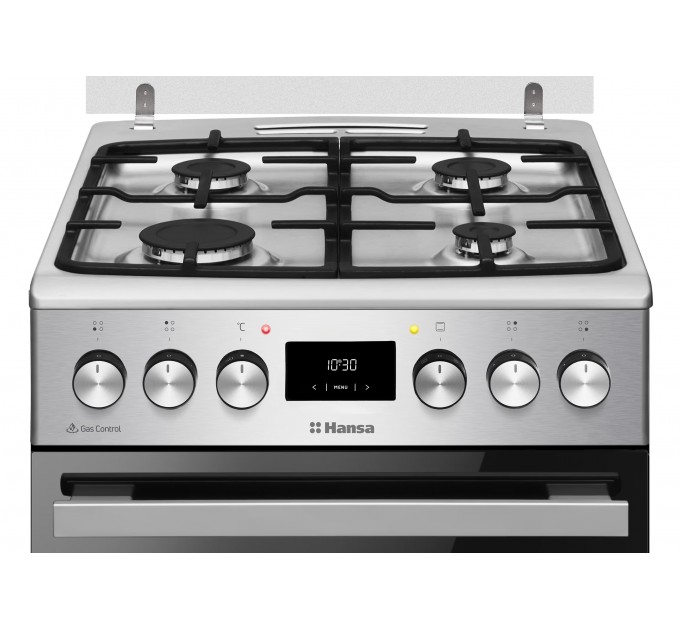 Плита Hansa комби, 65л, 50x60см, дисплей, конвекция, чугун, нерж