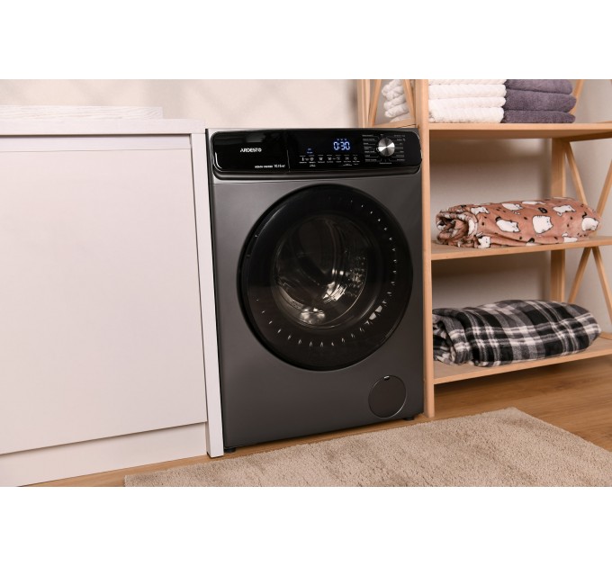 Стирально-сушильная машина ARDESTO фронтальная Black Mars, 10(6)кг, 1400, А+++, 60см, дисплей, пар, инвертор, серебристый
