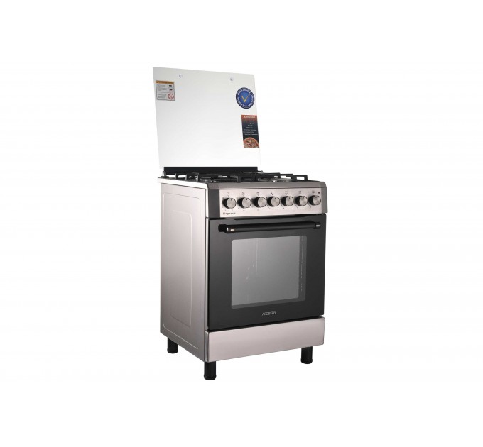 Плита ARDESTO комби Elegance, 66л, 60x60см, конвекция, чугун, подсветка, форсунки LPG (подключение газового баллона), нерж