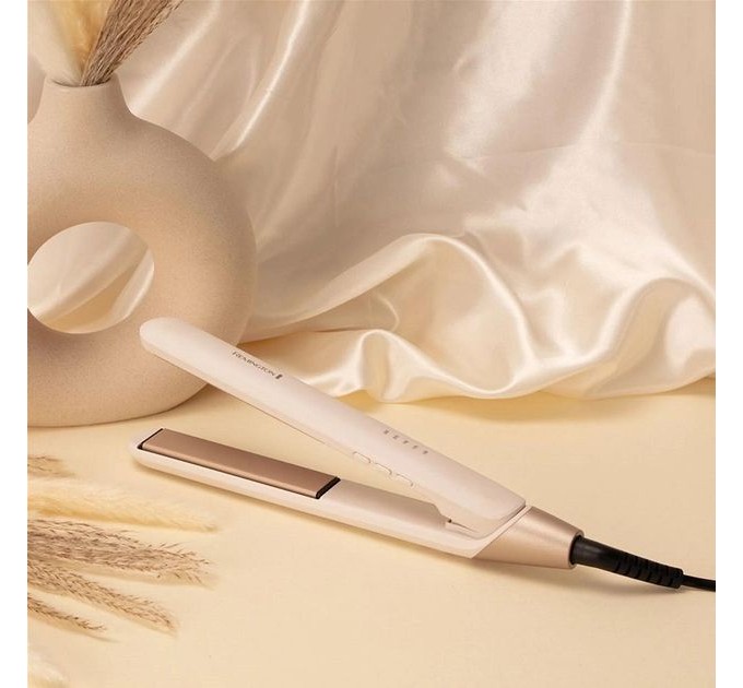 Випрямляч Remington Shea Soft, >300Вт, темп.режимів-5, 150-230С, кераміка, біло-золотий